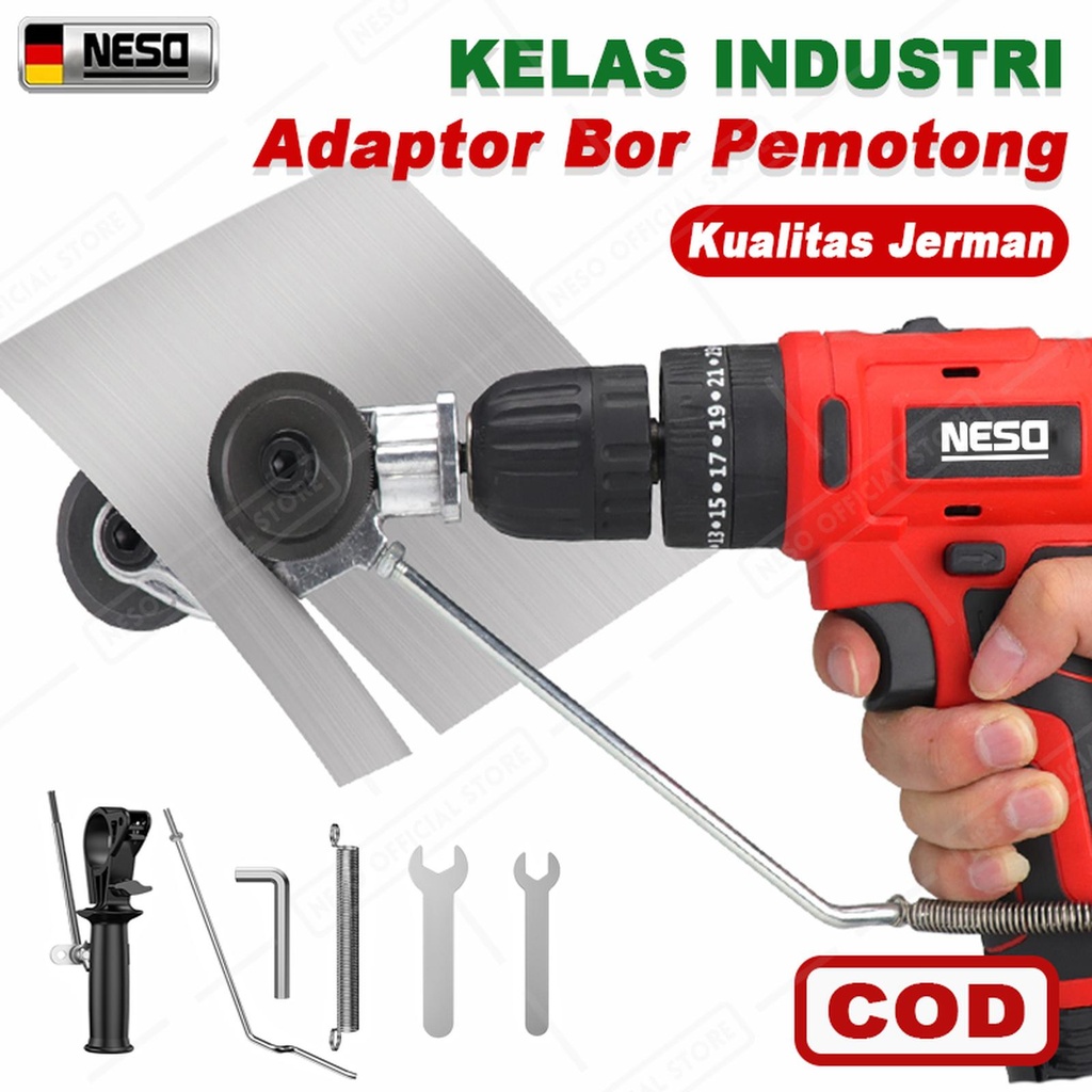 Jual NESO Adapter Drill Plate Cutter Alat (COD) Adaptor Bor Pemotong ...